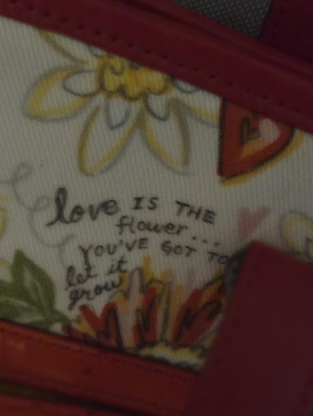 Brighton Heart Appliqué Tote Bag with Red Trim - Picture 6 of 15